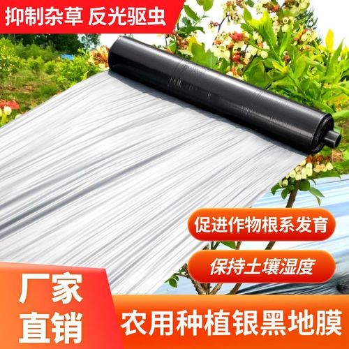 银黑双色反光地膜 果园与大棚的防草增收利器